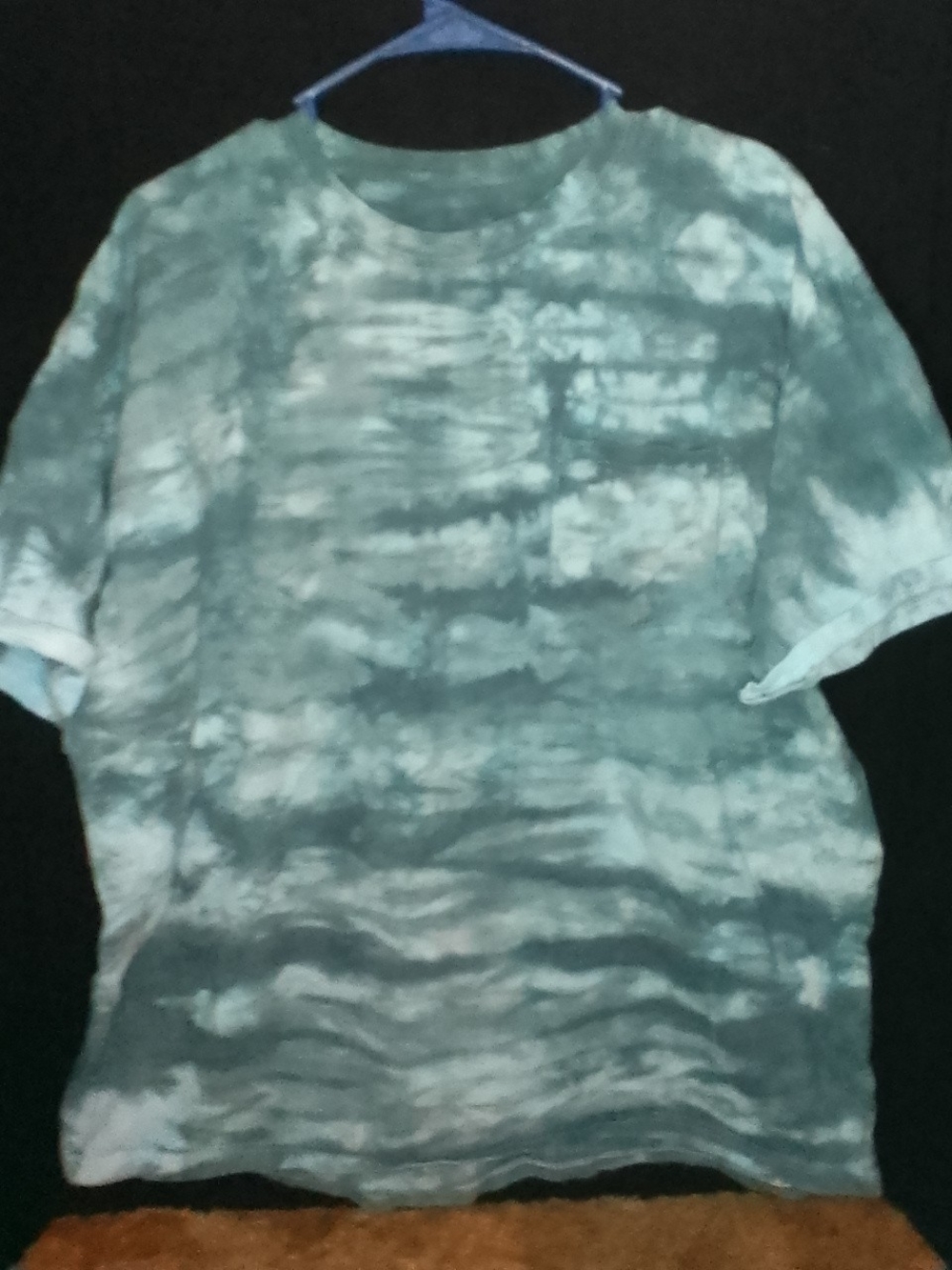 Tie-Dye Short Sleeve Pocket T-Shirt - 2 Tones Blue 2 Xl